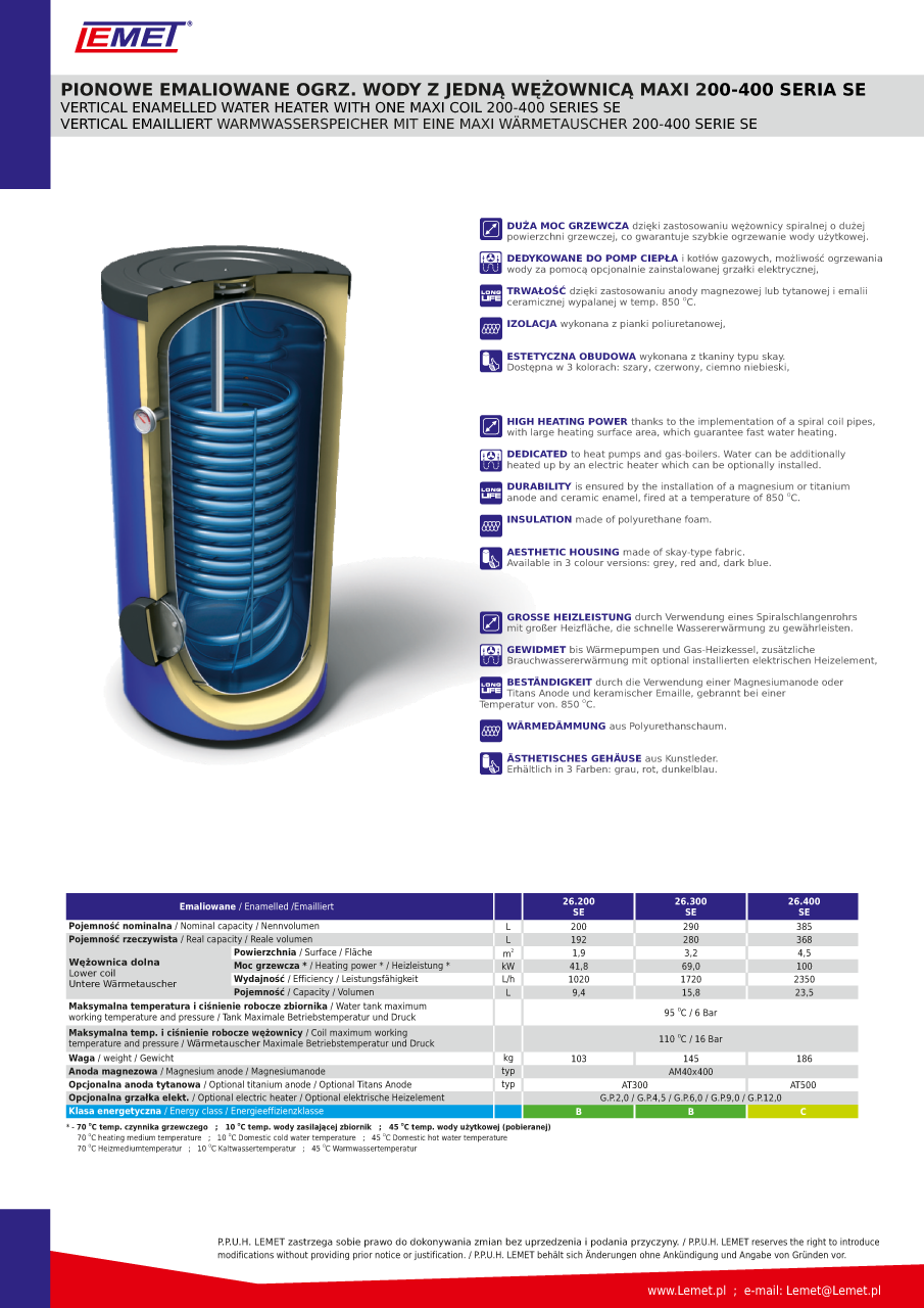 LEMET ZBIORNIK DO POMPY CIEPŁA