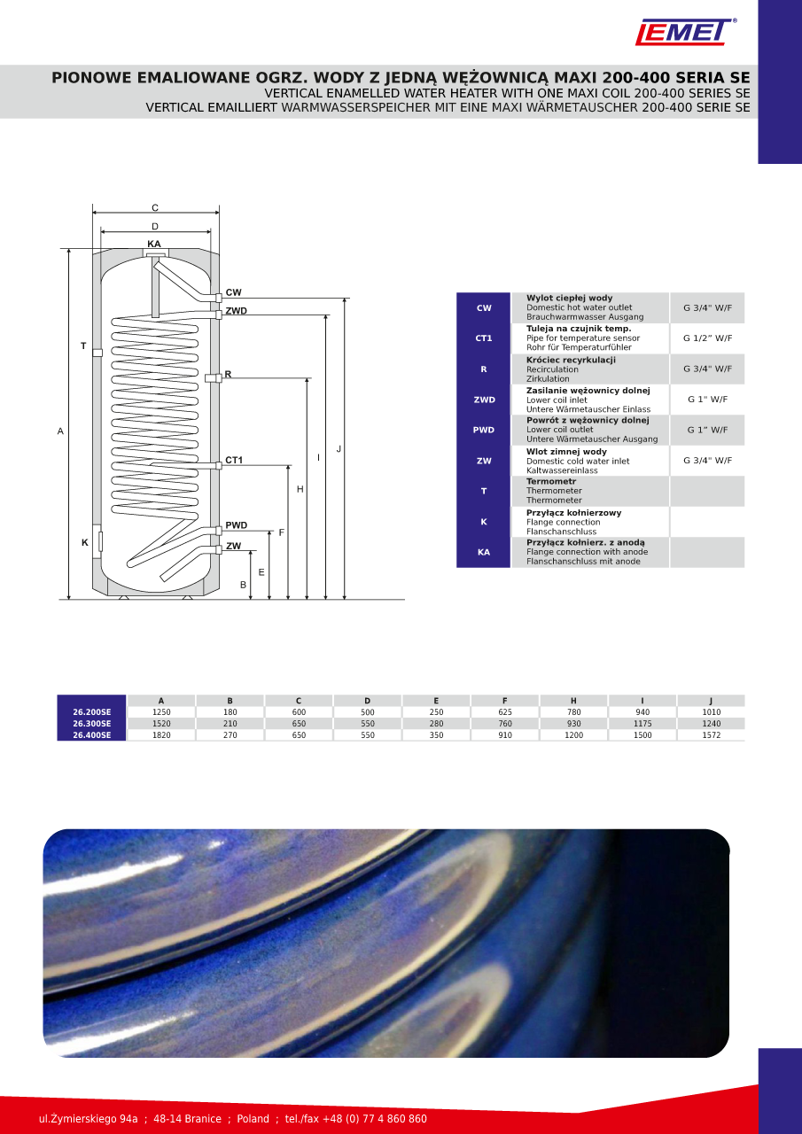LEMET ZBIORNIK DO POMPY CIEPŁA